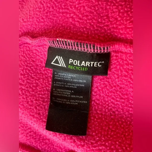 THE NORTH FACE Denali Polartec Pink BlackFleece Full Zip‎ Coat Jacket Small - Picture 11 of 16